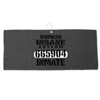 Insane Asylum Inmate With Numbers Halloween Large Microfiber Waffle Golf Towel