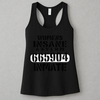 Insane Asylum Inmate With Numbers Halloween Womens Tank Top