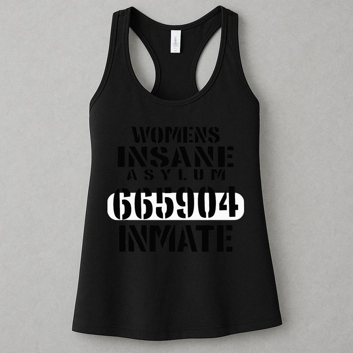 Insane Asylum Inmate With Numbers Halloween Womens Tank Top