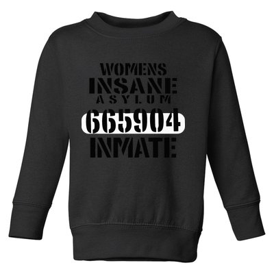 Insane Asylum Inmate With Numbers Halloween Toddler Sweatshirt