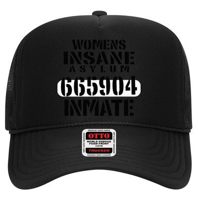 Insane Asylum Inmate With Numbers Halloween Trucker Hat