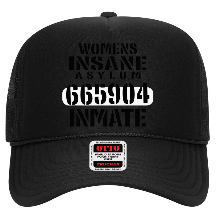 Insane Asylum Inmate With Numbers Halloween Trucker Hat