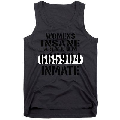 Insane Asylum Inmate With Numbers Halloween Tank Top