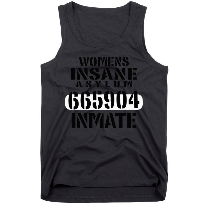Insane Asylum Inmate With Numbers Halloween Tank Top