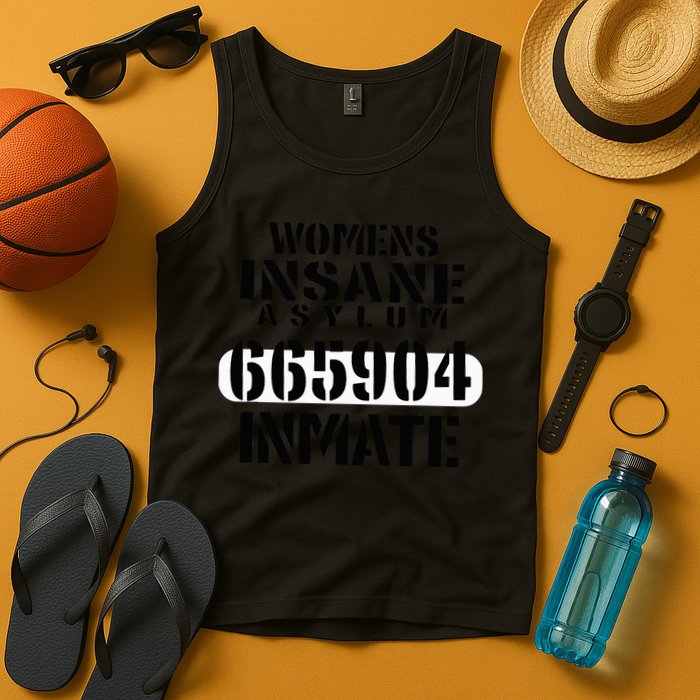 Insane Asylum Inmate With Numbers Halloween Tank Top