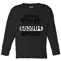 Insane Asylum Inmate With Numbers Halloween Toddler Long Sleeve Shirt