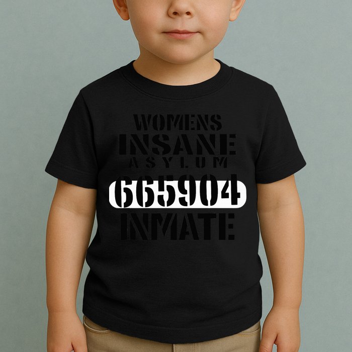 Insane Asylum Inmate With Numbers Halloween Toddler T-Shirt