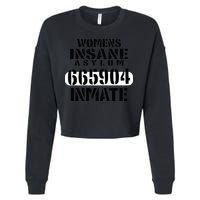 Insane Asylum Inmate With Numbers Halloween Cropped Pullover Crew