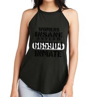 Insane Asylum Inmate With Numbers Halloween Women's Perfect Tri Rocker Tank