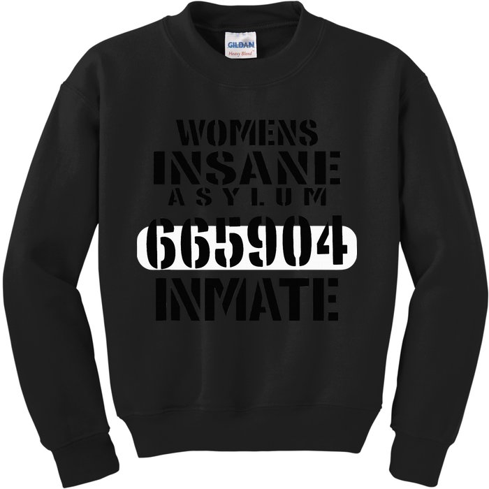 Insane Asylum Inmate With Numbers Halloween Kids Sweatshirt