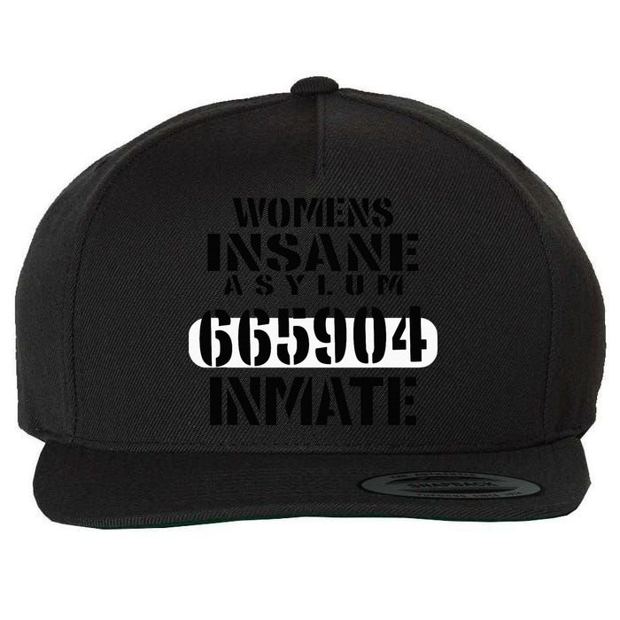 Insane Asylum Inmate With Numbers Halloween Wool Snapback Cap