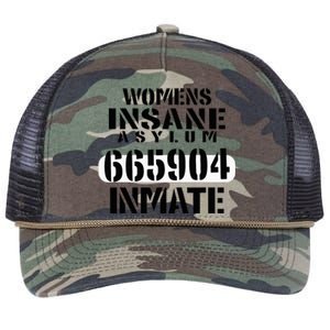 Insane Asylum Inmate With Numbers Halloween Retro Rope Trucker Hat Cap