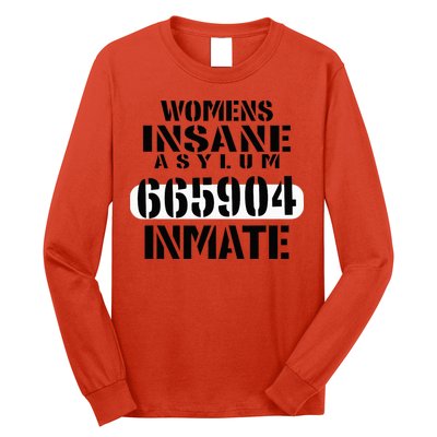 Insane Asylum Inmate With Numbers Halloween Long Sleeve Shirt