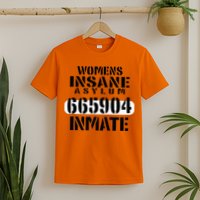 Insane Asylum Inmate With Numbers Halloween T-Shirt