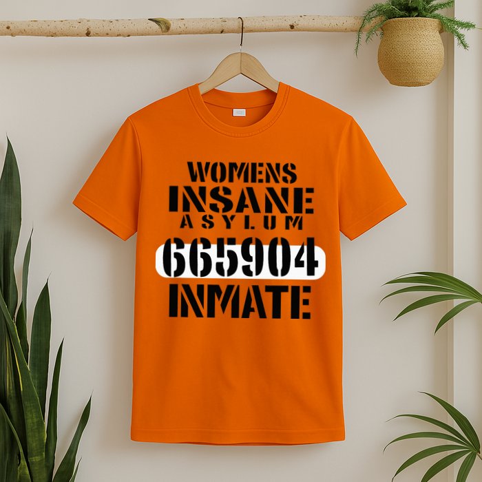 Insane Asylum Inmate With Numbers Halloween T-Shirt