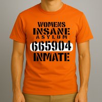 Insane Asylum Inmate With Numbers Halloween T-Shirt
