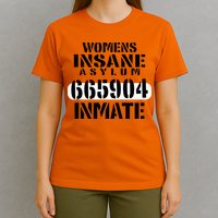 Insane Asylum Inmate With Numbers Halloween T-Shirt