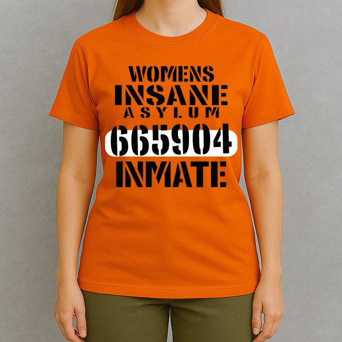 Insane Asylum Inmate With Numbers Halloween T-Shirt
