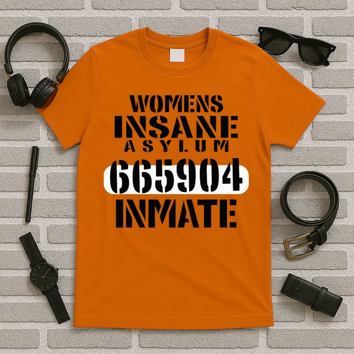 Insane Asylum Inmate With Numbers Halloween T-Shirt