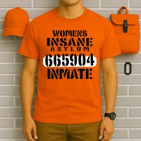 Insane Asylum Inmate With Numbers Halloween T-Shirt