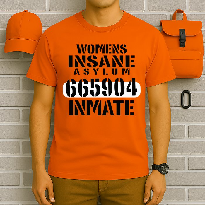 Insane Asylum Inmate With Numbers Halloween T-Shirt