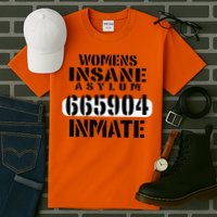 Insane Asylum Inmate With Numbers Halloween Tall T-Shirt