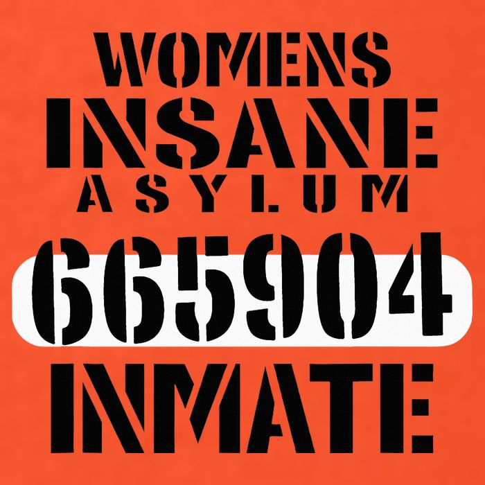 Insane Asylum Inmate With Numbers Halloween Button