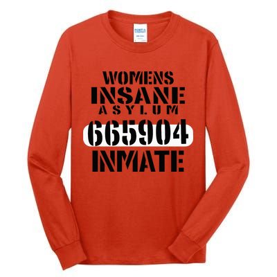 Insane Asylum Inmate With Numbers Halloween Tall Long Sleeve T-Shirt