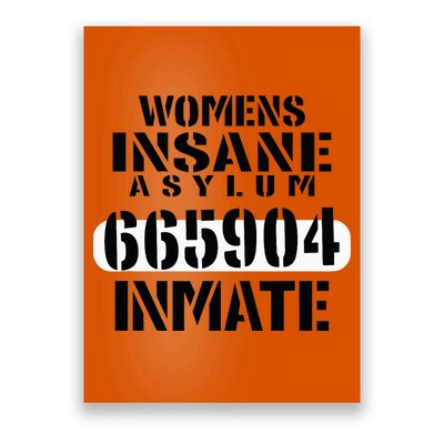 Insane Asylum Inmate With Numbers Halloween Poster