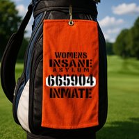 Insane Asylum Inmate With Numbers Halloween Golf Towel