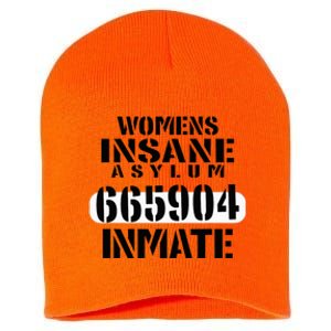 Insane Asylum Inmate With Numbers Halloween Short Acrylic Beanie