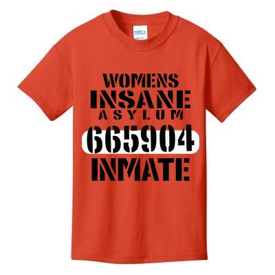 Insane Asylum Inmate With Numbers Halloween Kids T-Shirt