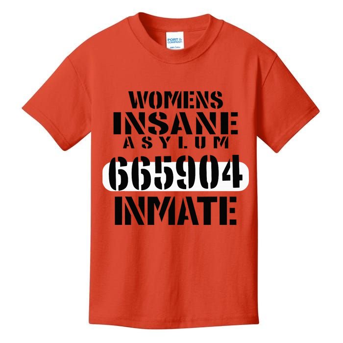 Insane Asylum Inmate With Numbers Halloween Kids T-Shirt