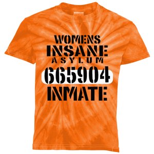 Insane Asylum Inmate With Numbers Halloween Kids Tie-Dye T-Shirt