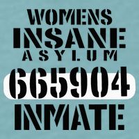 Insane Asylum Inmate With Numbers Halloween Sueded Cloud Jersey T-Shirt