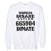 Insane Asylum Inmate With Numbers Halloween Garment-Dyed Sweatshirt