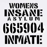 Insane Asylum Inmate With Numbers Halloween Garment-Dyed Sweatshirt