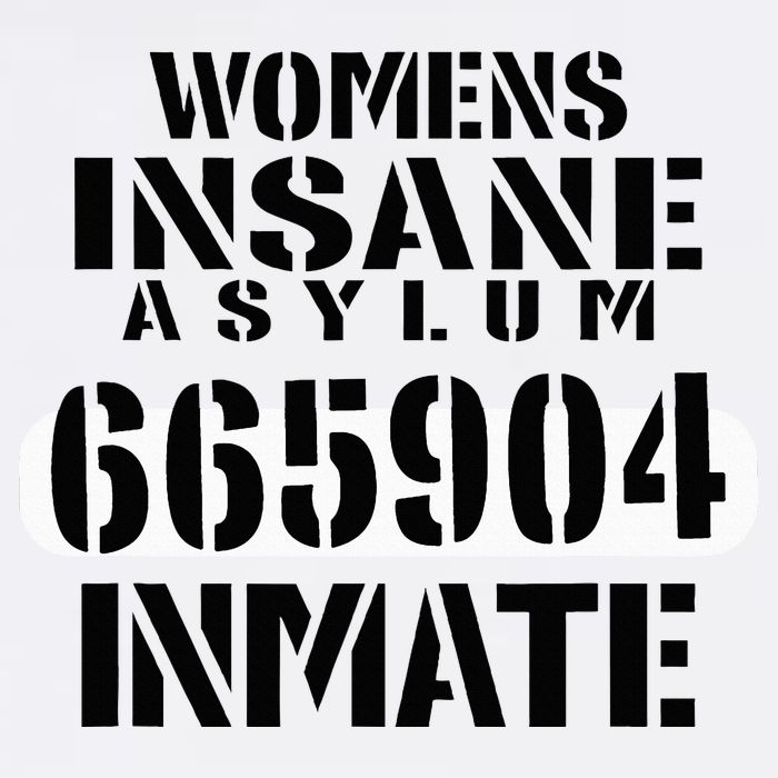 Insane Asylum Inmate With Numbers Halloween Garment-Dyed Sweatshirt