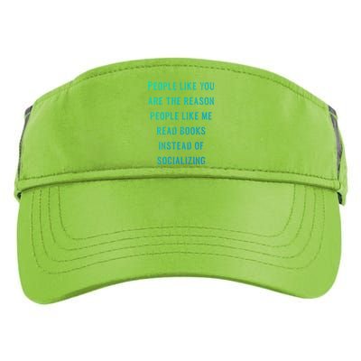 Introvert Antisocial Id Rather Be Reading Gift Adult Drive Performance Visor