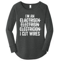 Im An ... I Cut Wires Lineman Funny Electrician Women's Perfect Tri Tunic Long Sleeve Shirt