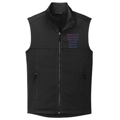 Introvert Antisocial Id Rather Be Reading Gift Collective Smooth Fleece Vest