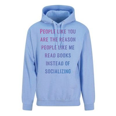 Introvert Antisocial Id Rather Be Reading Gift Unisex Surf Hoodie