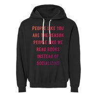 Introvert Antisocial Id Rather Be Reading Gift Garment-Dyed Fleece Hoodie