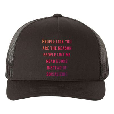 Introvert Antisocial Id Rather Be Reading Gift Yupoong Adult 5-Panel Trucker Hat