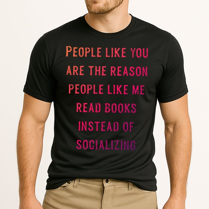 Introvert Antisocial Id Rather Be Reading Gift Performance Shirt