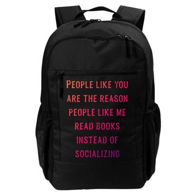 Introvert Antisocial Id Rather Be Reading Gift Backpack