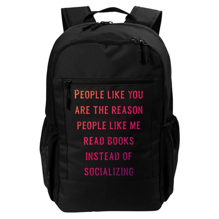 Introvert Antisocial Id Rather Be Reading Gift Backpack