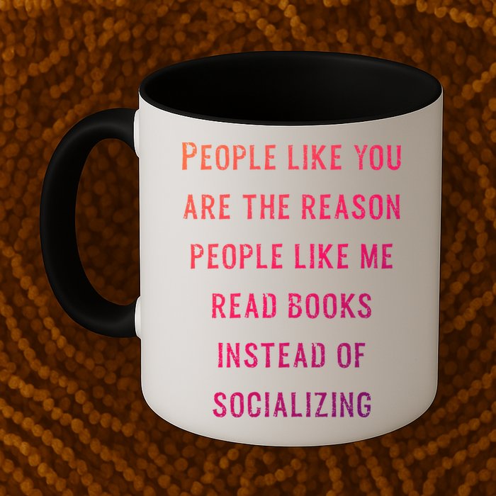 Introvert Antisocial Id Rather Be Reading Gift Mug