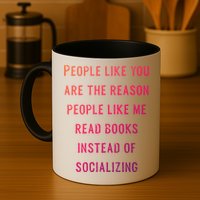 Introvert Antisocial Id Rather Be Reading Gift Mug