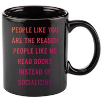 Introvert Antisocial Id Rather Be Reading Gift 11oz C Handle Ceramic Mug